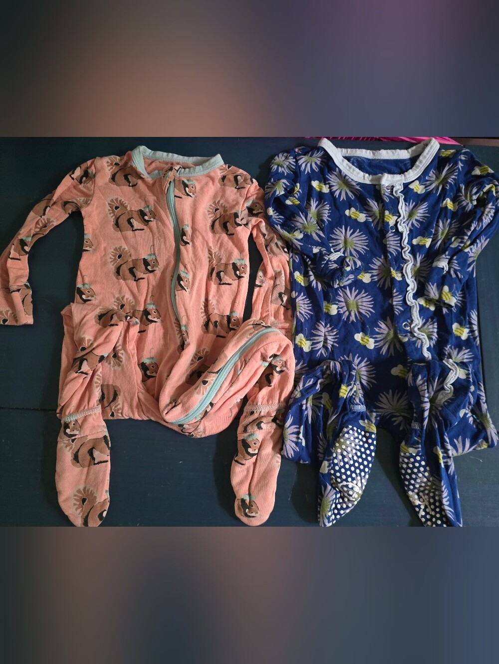 2 Kickee Pants Footed Sleepers 9-12 Months